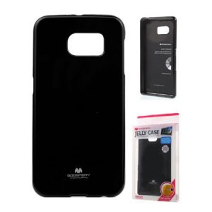 CUSTODIA GEL TPU SILICONE per SAMSUNG SM-G928 GALAXY S6 EDGE PLUS COLORE NERO LUCIDO CON GLITTER ALTA QUALITA' MERCURY