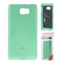 CUSTODIA GEL TPU SILICONE per SAMSUNG N920 GALAXY NOTE 5 VERDE ACQUA LUCIDO CON GLITTER ALTA QUALITA' MERCURY BLISTER