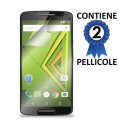 PELLICOLA PROTEGGI DISPLAY per MOTOROLA MOTO X PLAY, MOTO X PLAY DUAL CONFEZIONE 2 PEZZI