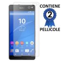 PELLICOLA PROTEGGI DISPLAY per SONY XPERIA C5 ULTRA, XPERIA C5 ULTRA DUAL CONFEZIONE 2 PEZZI