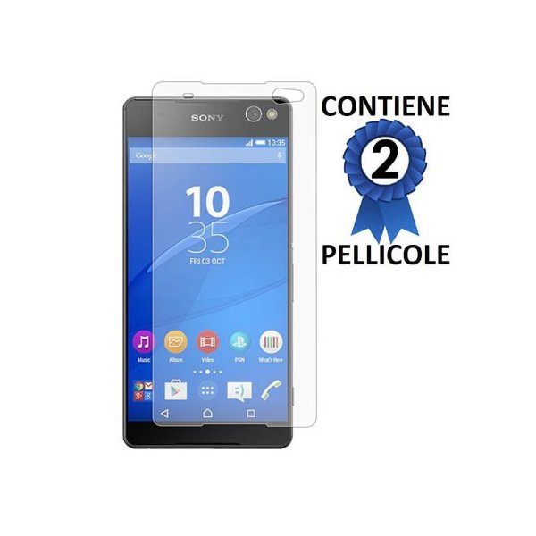 PELLICOLA PROTEGGI DISPLAY per SONY XPERIA C5 ULTRA, XPERIA C5 ULTRA DUAL CONFEZIONE 2 PEZZI