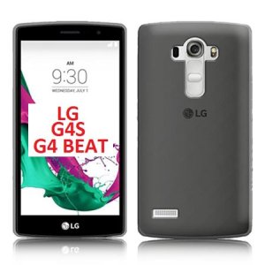 CUSTODIA GEL TPU SILICONE per LG G4 BEAT, G4S, H735 COLORE NERO TRASPARENTE