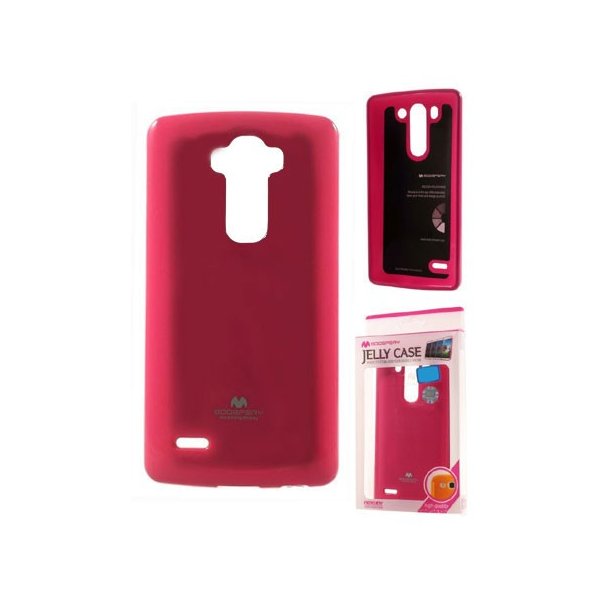 CUSTODIA GEL TPU SILICONE per LG G FLEX2 COLORE FUCSIA LUCIDO CON GLITTER ALTA QUALITA' MERCURY BLISTER