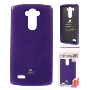 CUSTODIA GEL TPU SILICONE per LG G FLEX2 COLORE VIOLA LUCIDO CON GLITTER ALTA QUALITA' MERCURY BLISTER