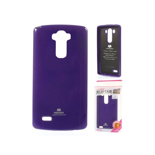 CUSTODIA GEL TPU SILICONE per LG G FLEX2 COLORE VIOLA LUCIDO CON GLITTER ALTA QUALITA' MERCURY BLISTER