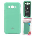 CUSTODIA GEL TPU SILICONE per SAMSUNG SM-J700F GALAXY J7 COLORE VERDE ACQUA LUCIDO CON GLITTER ALTA QUALITA' MERCURY