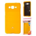 CUSTODIA GEL TPU SILICONE per SAMSUNG G530H GALAXY GRAND PRIME COLORE GIALLO LUCIDO CON GLITTER ALTA QUALITA' MERCURY BLISTER