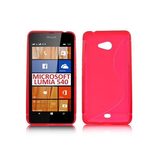 CUSTODIA GEL TPU SILICONE DOUBLE per MICROSOFT LUMIA 540 DUAL SIM COLORE ROSA