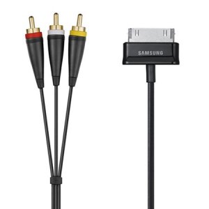 CAVO TV OUT ORIGINALE SAMSUNG ECC1TP0BBECSTD per GALAXY TAB P1000 DA 30 PIN A 3 RCA COLORE NERO SAMSUNG BULK