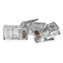 CONNETTORI TRASPARENTI RJ45 IN PLASTICA CON TERMINALI RIVESTITI IN ORO PER MIGLIORE TRASMISSIONE DEL SEGNALE SN21401 VULTECH