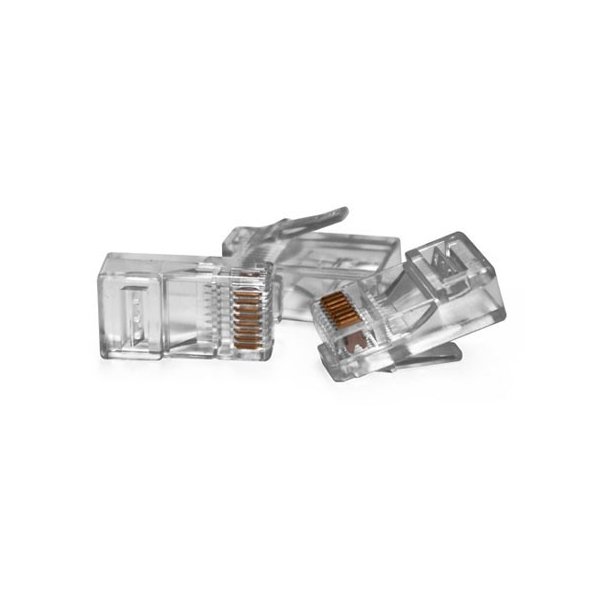 CONNETTORI TRASPARENTI RJ45 IN PLASTICA CON TERMINALI RIVESTITI IN ORO PER MIGLIORE TRASMISSIONE DEL SEGNALE SN21401 VULTECH