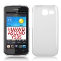 CUSTODIA GEL TPU SILICONE per HUAWEI ASCEND Y535 COLORE BIANCO TRASPARENTE