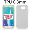 CUSTODIA GEL TPU SILICONE ULTRA SLIM 0,3mm per SAMSUNG SM-G928 GALAXY S6 EDGE PLUS COLORE BIANCO TRASPARENTE