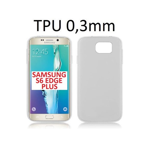 CUSTODIA GEL TPU SILICONE ULTRA SLIM 0,3mm per SAMSUNG SM-G928 GALAXY S6 EDGE PLUS COLORE BIANCO TRASPARENTE