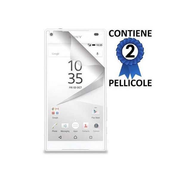 PELLICOLA PROTEGGI DISPLAY per SONY XPERIA Z5 COMPACT E5803, E5823 CONFEZIONE 2 PEZZI