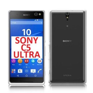 CUSTODIA GEL TPU SILICONE TRASPARENTE per SONY XPERIA C5 ULTRA, XPERIA C5 ULTRA DUAL