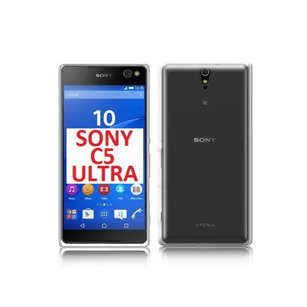 CUSTODIA GEL TPU SILICONE TRASPARENTE per SONY XPERIA C5 ULTRA, XPERIA C5 ULTRA DUAL