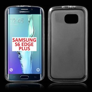 CUSTODIA GEL TPU SILICONE per SAMSUNG SM-G928 GALAXY S6 EDGE PLUS COLORE BIANCO TRASPARENTE