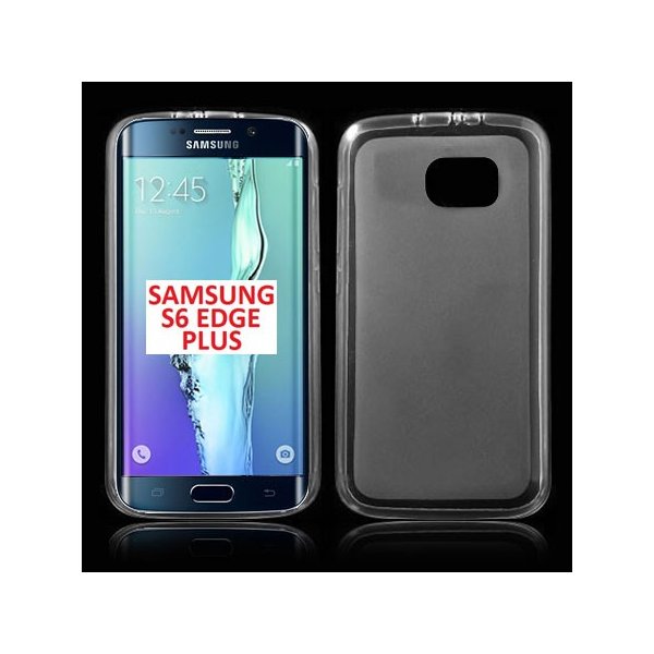 CUSTODIA GEL TPU SILICONE per SAMSUNG SM-G928 GALAXY S6 EDGE PLUS COLORE BIANCO TRASPARENTE