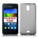 CUSTODIA GEL TPU SILICONE per HUAWEI Y360, Y3 COLORE NERO TRASPARENTE