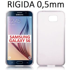 CUSTODIA BACK RIGIDA SLIM DA 0,5mm per SAMSUNG SM-G920 GALAXY S6 COLORE BIANCO