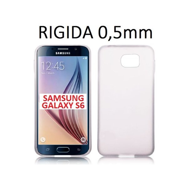 CUSTODIA BACK RIGIDA SLIM DA 0,5mm per SAMSUNG SM-G920 GALAXY S6 COLORE BIANCO