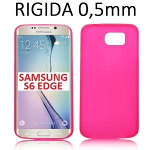 CUSTODIA BACK RIGIDA SLIM DA 0,5mm per SAMSUNG SM-G925 GALAXY S6 EDGE COLORE FUCSIA