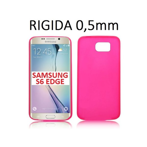 CUSTODIA BACK RIGIDA SLIM DA 0,5mm per SAMSUNG SM-G925 GALAXY S6 EDGE COLORE FUCSIA