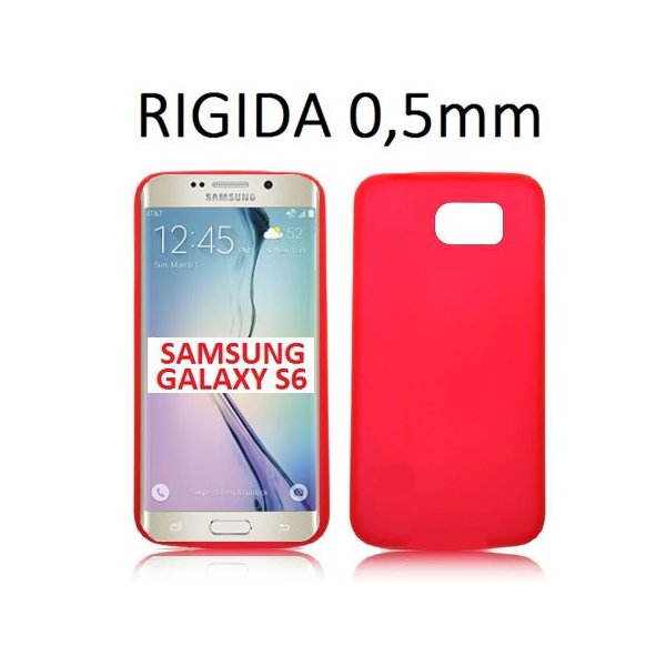 CUSTODIA BACK RIGIDA SLIM DA 0,5mm per SAMSUNG SM-G925 GALAXY S6 EDGE COLORE ROSSO