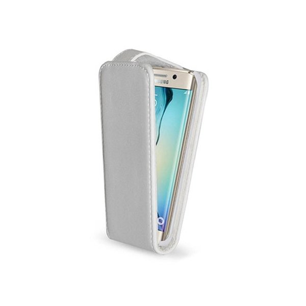 CUSTODIA FLIP VERTICALE SIMILPELLE per SAMSUNG SM-G928 GALAXY S6 EDGE PLUS COLORE BIANCO