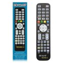 TELECOMANDO UNIVERSALE PROGRAMMABILE DA PC CON 3 BANCHI DI MEMORIA PER TV, DTT, VCR, DVD, SAT E SKY COLORE NERO TECHNO3 BRAVO