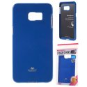 CUSTODIA GEL TPU SILICONE per SAMSUNG SM-G928 GALAXY S6 EDGE PLUS COLORE BLU LUCIDO CON GLITTER ALTA QUALITA' MERCURY