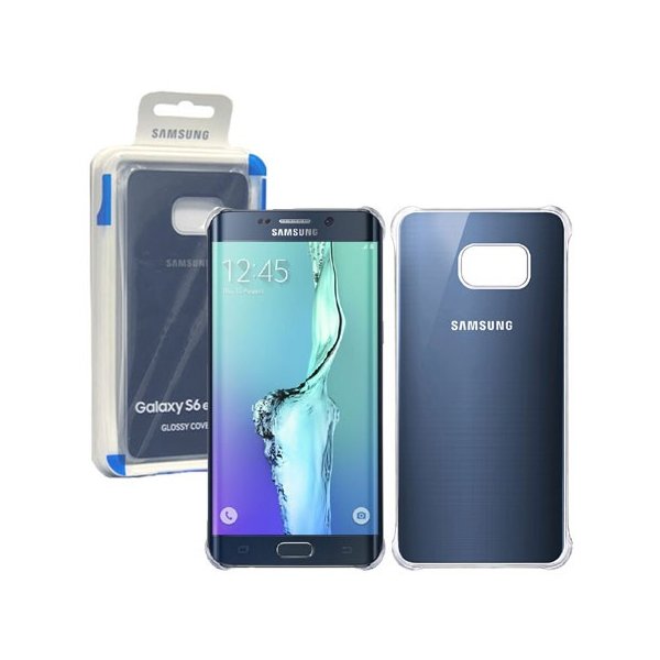 CUSTODIA BACK RIGIDA ORIGINALE SAMSUNG per SM-G928 GALAXY S6 EDGE PLUS BLU CON CORNICE TRASPARENTE EF-QG928MBEGWW