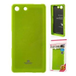 CUSTODIA GEL TPU SILICONE per SONY XPERIA M5, XPERIA M5 DUAL COLORE VERDE LUCIDO CON GLITTER ALTA QUALITA' MERCURY BLISTER