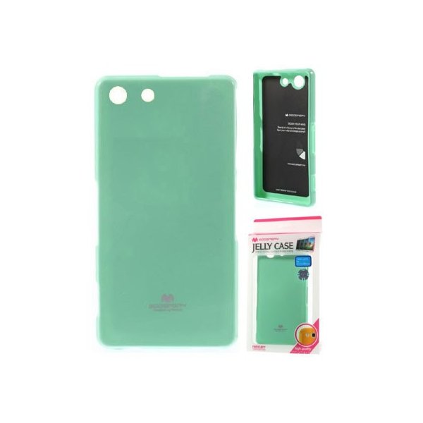 CUSTODIA GEL TPU SILICONE per SONY XPERIA M5, XPERIA M5 DUAL COLORE VERDE ACQUA LUCIDO CON GLITTER ALTA QUALITA' MERCURY