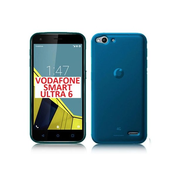 CUSTODIA GEL TPU SILICONE per VODAFONE SMART ULTRA 6, VF-995N COLORE AZZURRO TRASPARENTE