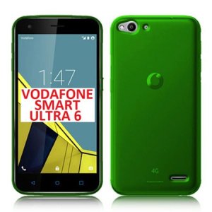 CUSTODIA GEL TPU SILICONE per VODAFONE SMART ULTRA 6, VF-995N COLORE VERDE TRASPARENTE