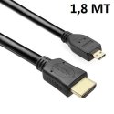 CAVO HDMI MASCHIO TIPO A 19PIN A MINI HDMI MASCHIO TIPO C 19PIN VERSIONE 1.3 LUNGHEZZA CAVO 1,8 MT COLORE NERO SC10140 VULTECH