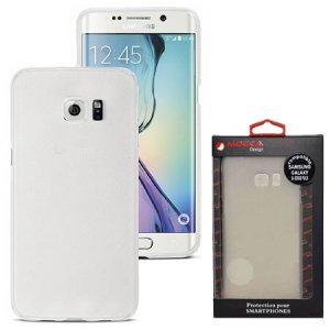 CUSTODIA GEL TPU SILICONE per SAMSUNG SM-G928 GALAXY S6 EDGE PLUS COLORE BIANCO-TRASPARENTE ALTA QUALITA' MOCCA BLISTER