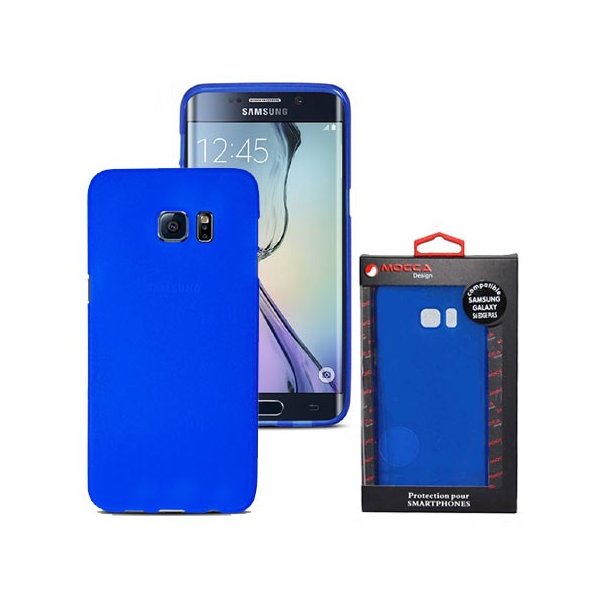 CUSTODIA GEL TPU SILICONE per SAMSUNG SM-G928 GALAXY S6 EDGE PLUS COLORE BLU ALTA QUALITA' MOCCA BLISTER