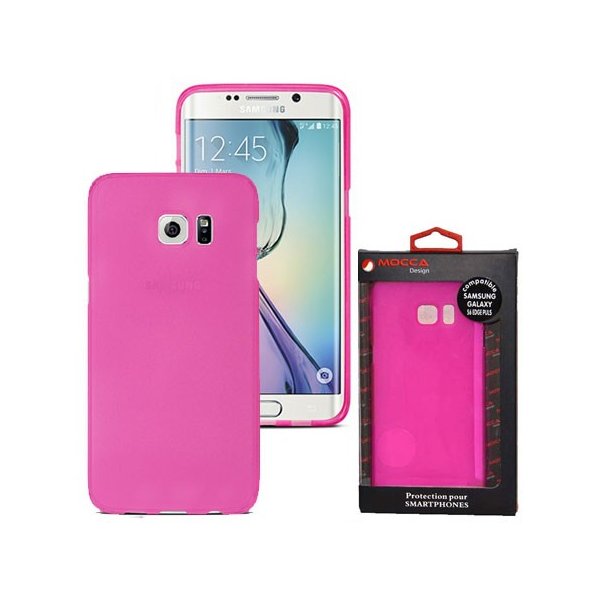 CUSTODIA GEL TPU SILICONE per SAMSUNG SM-G928 GALAXY S6 EDGE PLUS COLORE ROSA ALTA QUALITA' MOCCA BLISTER