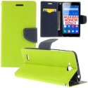 CUSTODIA FLIP ORIZZONTALE per HUAWEI HONOR HOLLY CON INTERNO IN TPU SILICONE, STAND E TASCHE PORTA CARTE COLORE VERDE