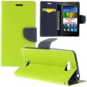 CUSTODIA FLIP ORIZZONTALE per HUAWEI Y5C, HONOR BEE CON INTERNO IN TPU SILICONE, STAND E CHIUSURA MAGNETICA COLORE VERDE