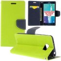 CUSTODIA FLIP ORIZZONTALE per SAMSUNG SM-G928 GALAXY S6 EDGE PLUS CON INTERNO IN TPU, STAND E PORTA CARTE COLORE VERDE