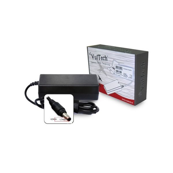 CARICATORE DA RETE PER NOTEBOOK HP 65W 19.5V 3.33A 4.8x1.7MM COLORE NERO HP195333K-312 VULTECH SEGUE COMPATIBILITA'..