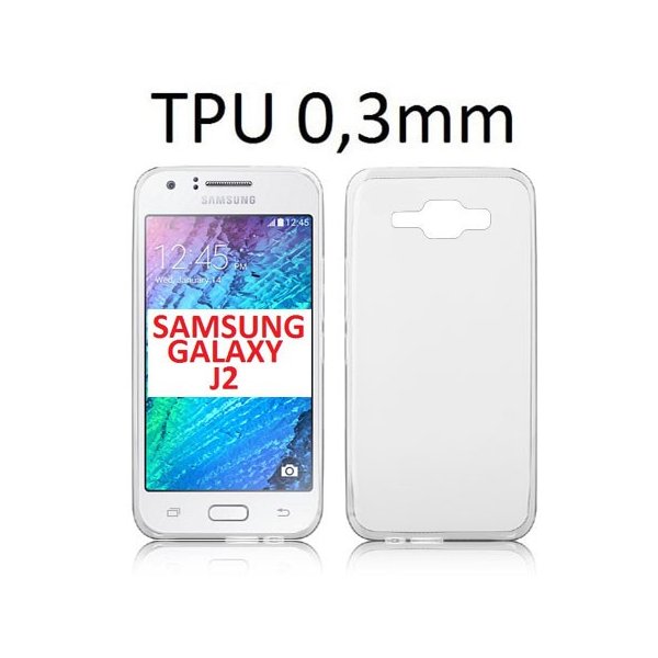 CUSTODIA GEL TPU SILICONE ULTRA SLIM 0,3mm TRASPARENTE per SAMSUNG SM-J200F GALAXY J2