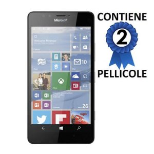 PELLICOLA PROTEGGI DISPLAY per MICROSOFT LUMIA 950, LUMIA 950 DUAL CONFEZIONE 2 PEZZI