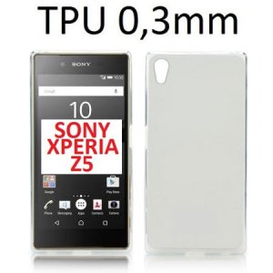 CUSTODIA GEL TPU SILICONE ULTRA SLIM 0,3mm TRASPARENTE per SONY XPERIA Z5, XPERIA Z5 DUAL