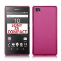 CUSTODIA GEL TPU SILICONE per SONY XPERIA Z5 COMPACT E5803, E5823 COLORE ROSA TRASPARENTE