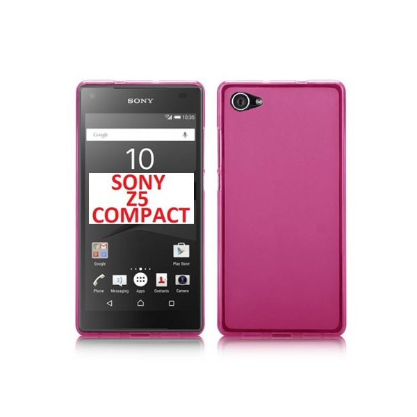 CUSTODIA GEL TPU SILICONE per SONY XPERIA Z5 COMPACT E5803, E5823 COLORE ROSA TRASPARENTE